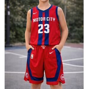 Nike Detroit Pistons Blake Griffin Jersey Motor City Set Red Blue NBA Boy’s M